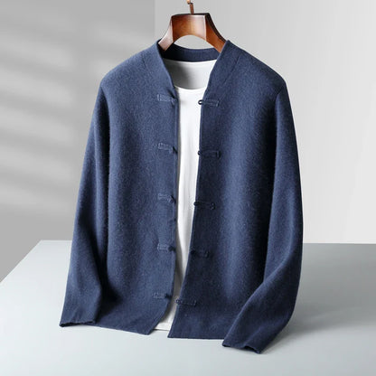 Relaxed longline knit cardigan for men | Rivor -5