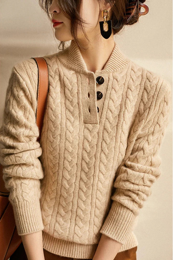 Cosy relaxed ribbed jumper for women | Celeste -7