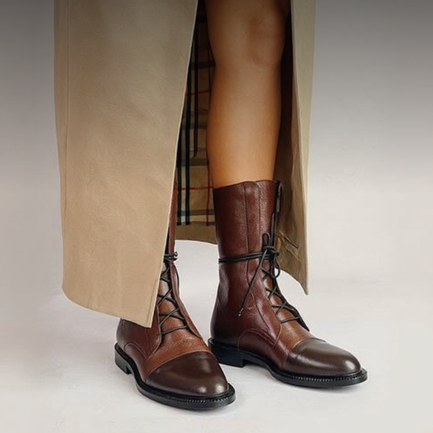 Classic rugged leather boots for women | Hilda -12