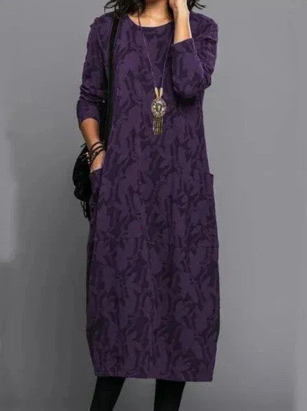 Elegant flowy everyday dress for women | Lunessa -6