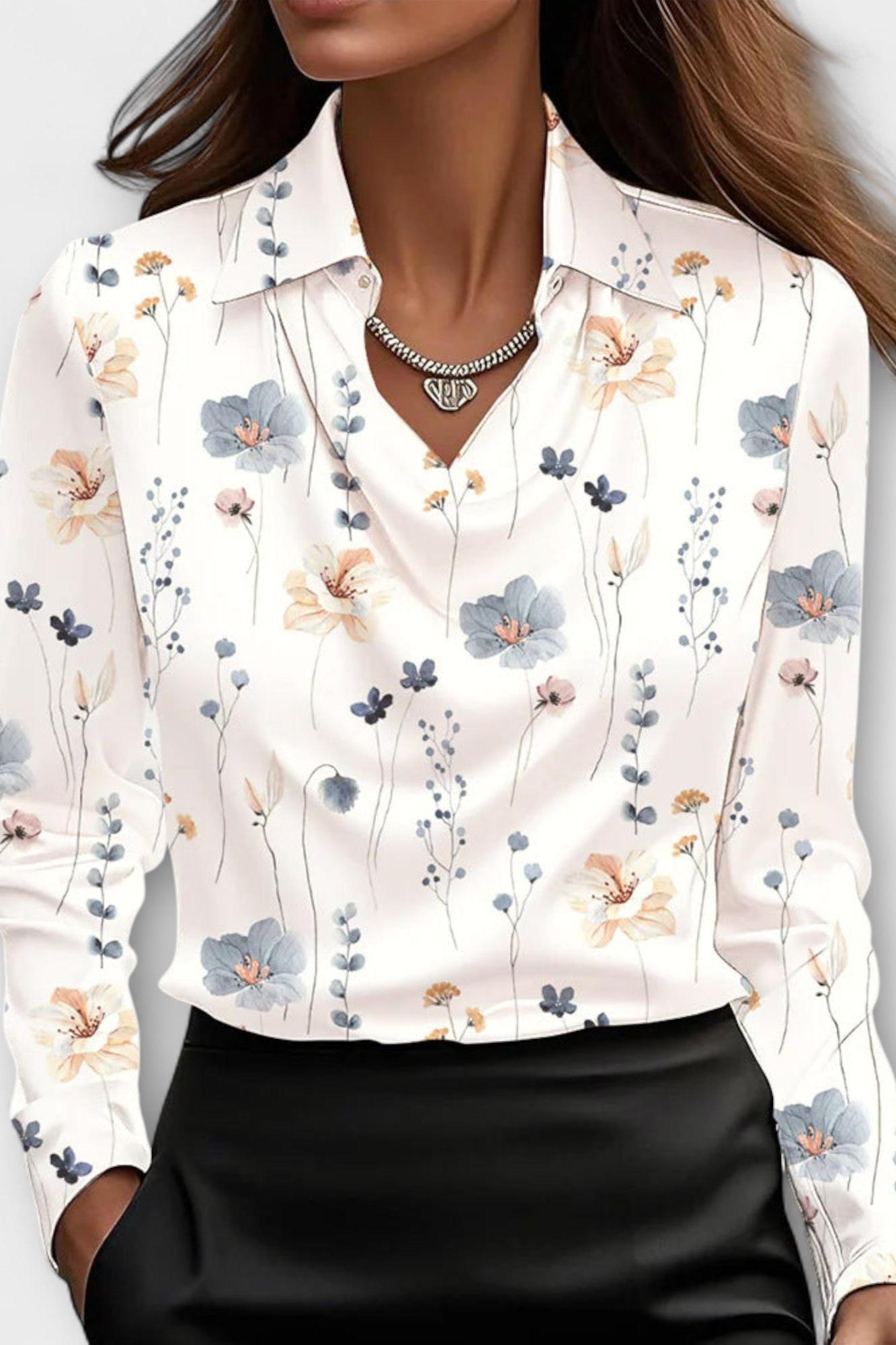 Classic elegant feminine blouse for women | Sofia -10
