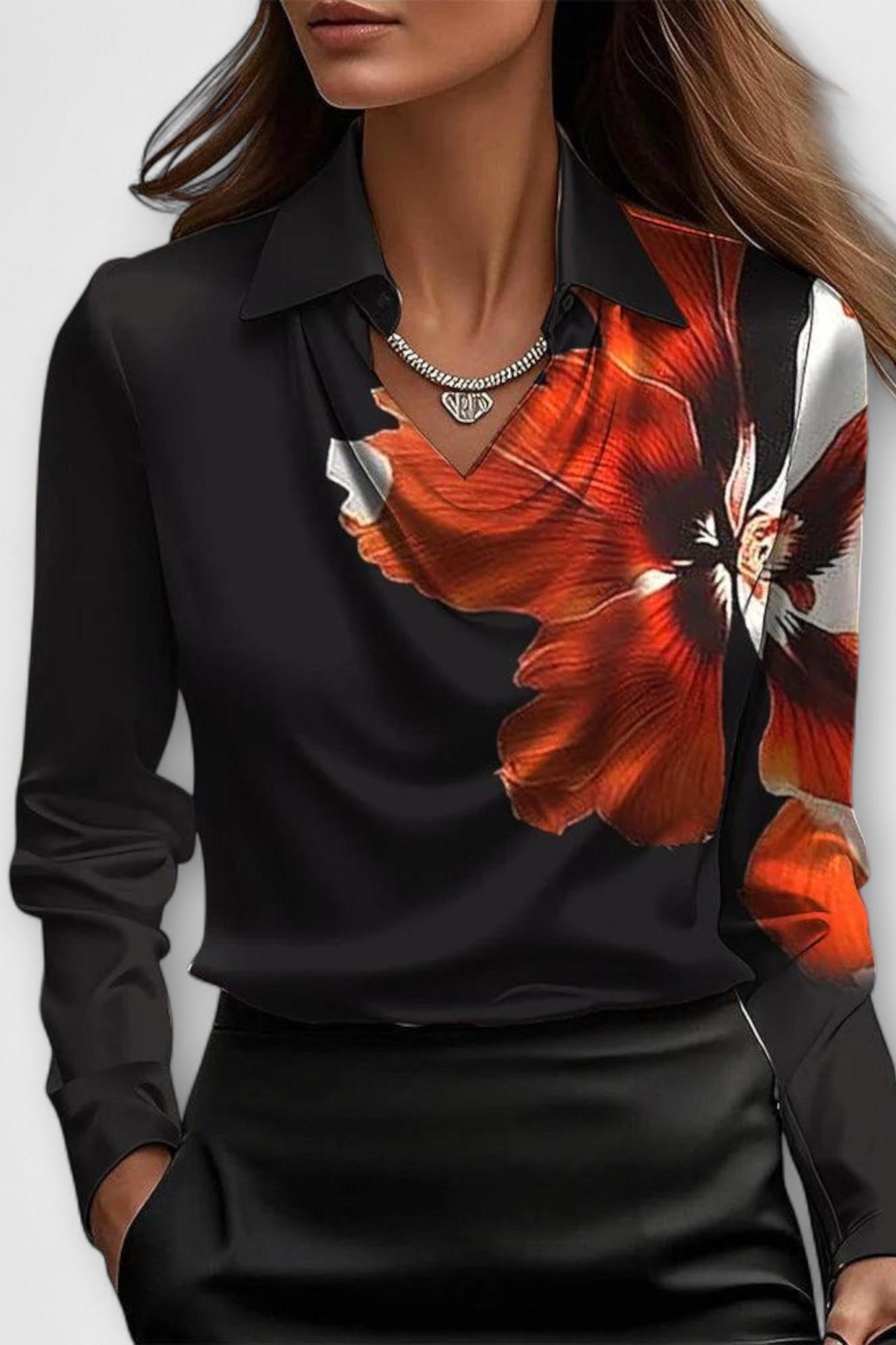 Classic elegant feminine blouse for women | Sofia -7