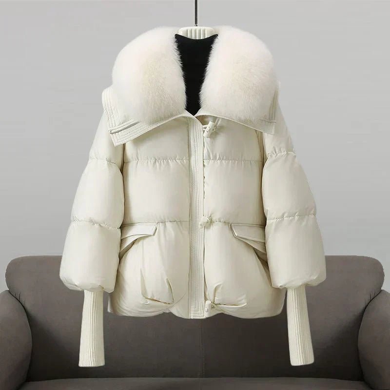Elegant warm tailored coat for women | Indi -4