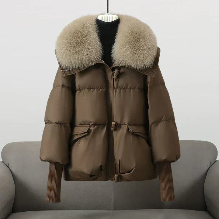 Elegant warm tailored coat for women | Indi -5