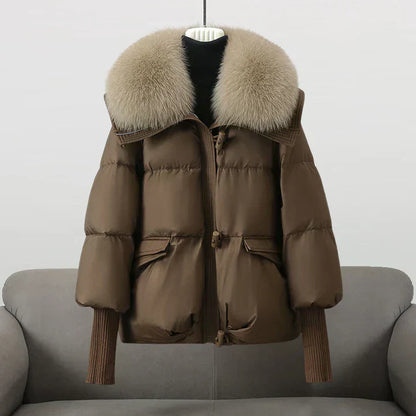 Elegant warm tailored coat for women | Indi -5