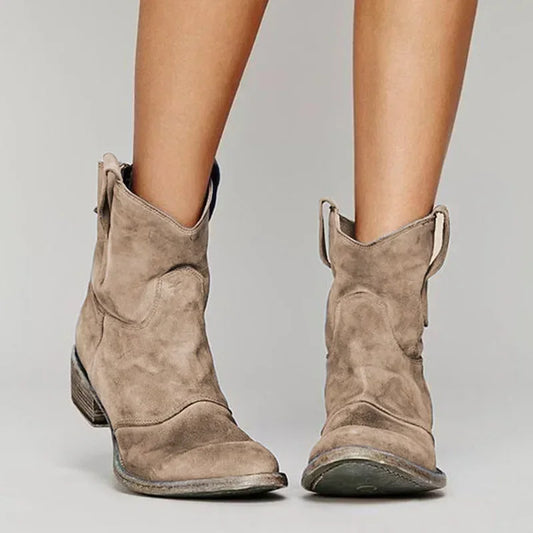 Classic rugged leather boots for women | Paloma -1