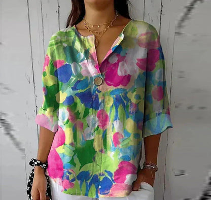 Feminine everyday relaxed blouse for women | Helen -4