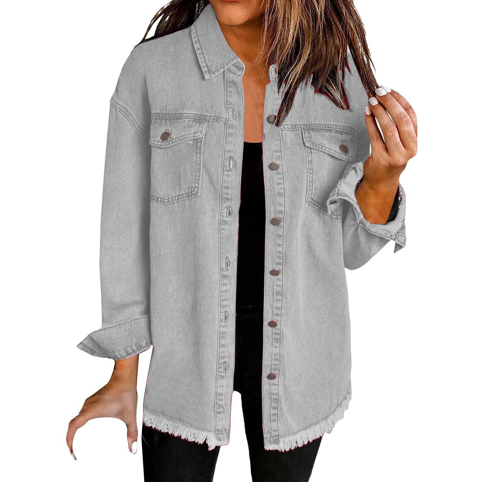 Classic everyday relaxed denim jacket for women | Katja -13
