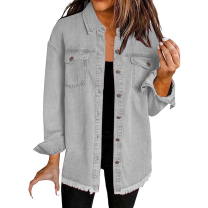 Classic everyday relaxed denim jacket for women | Katja -13