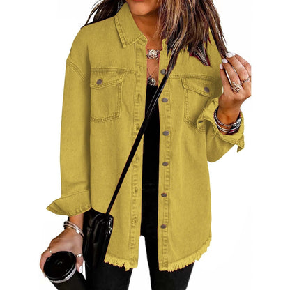 Classic everyday relaxed denim jacket for women | Katja -15