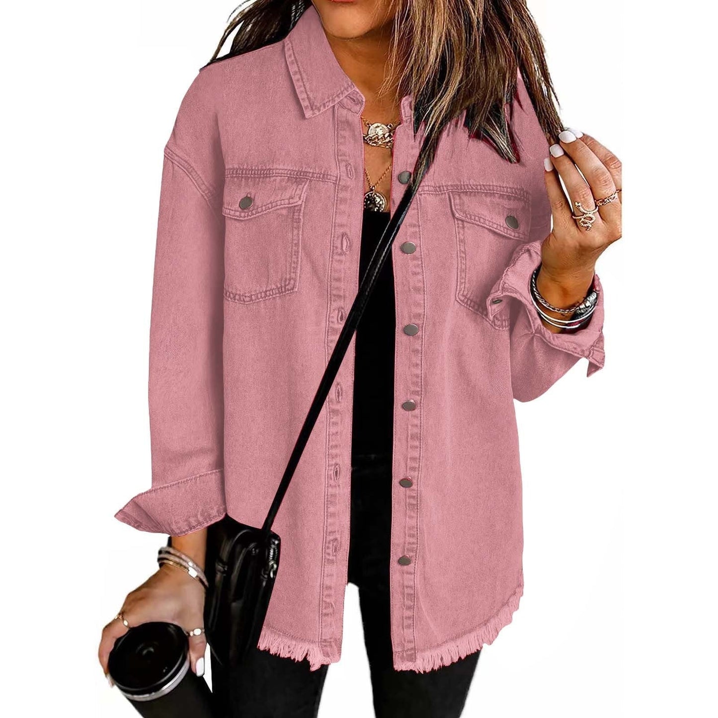 Classic everyday relaxed denim jacket for women | Katja -9