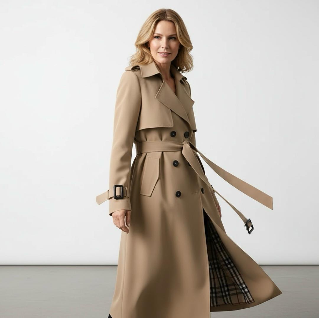 Classic refined everyday trench coat for women -1