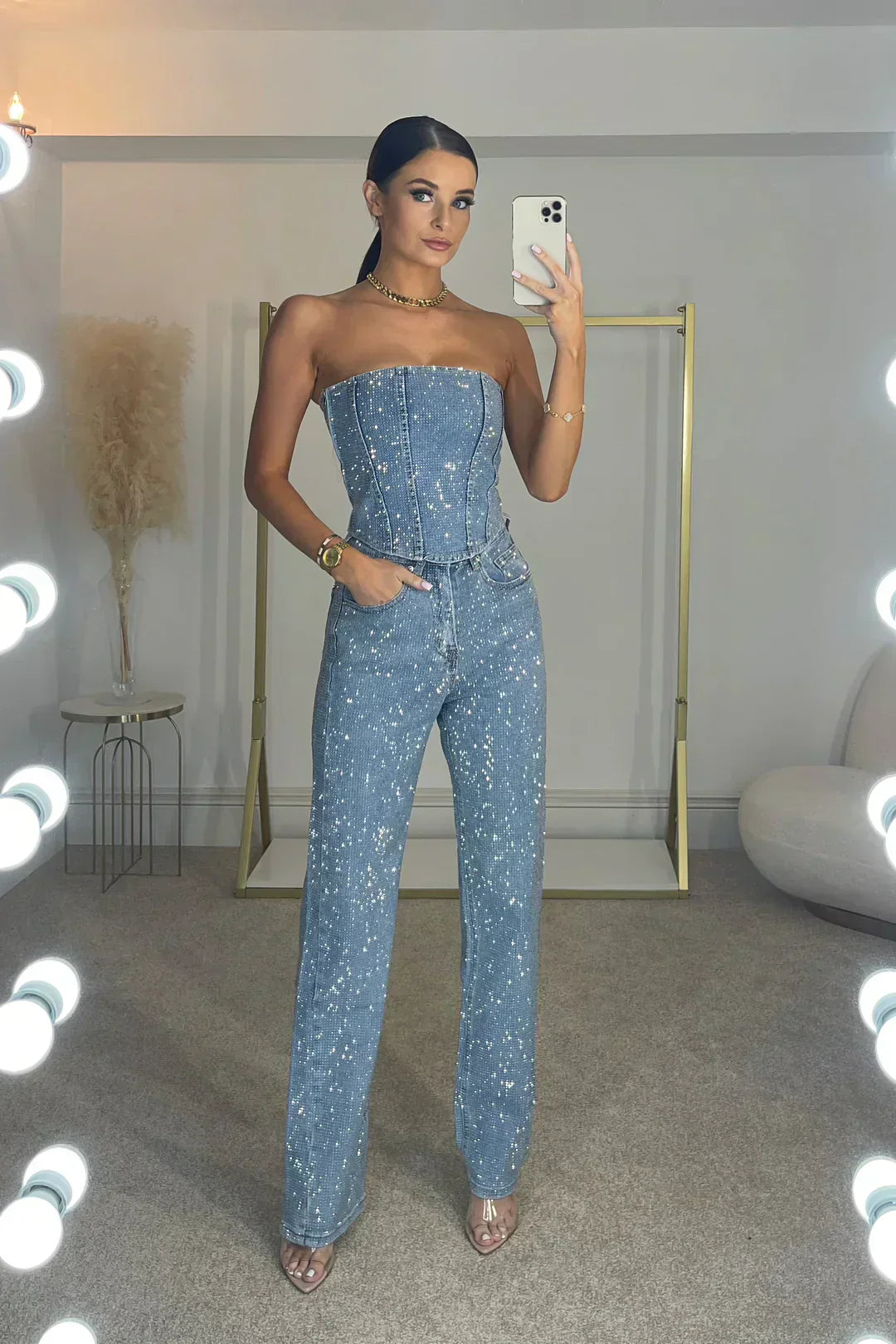 Classic elegant feminine jumpsuit for women | Liora -5