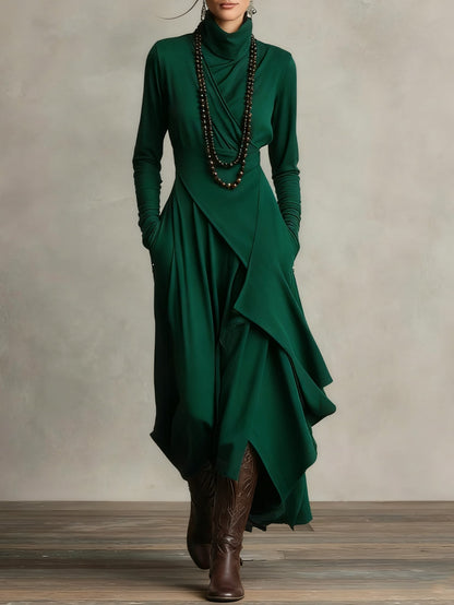 Classic elegant flowy maxi dress for women | Marilyn -6