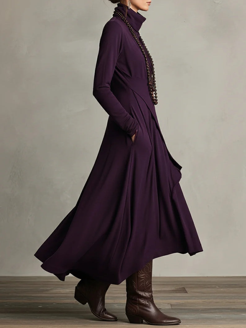 Classic elegant flowy maxi dress for women | Marilyn -3