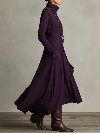 Classic elegant flowy maxi dress for women | Marilyn -3