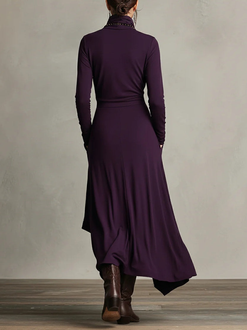 Classic elegant flowy maxi dress for women | Marilyn -2