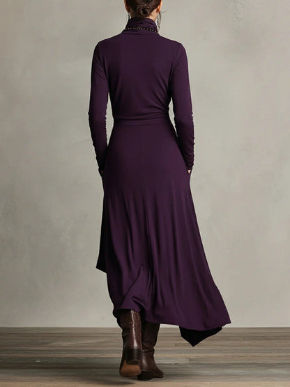 Classic elegant flowy maxi dress for women | Marilyn -2