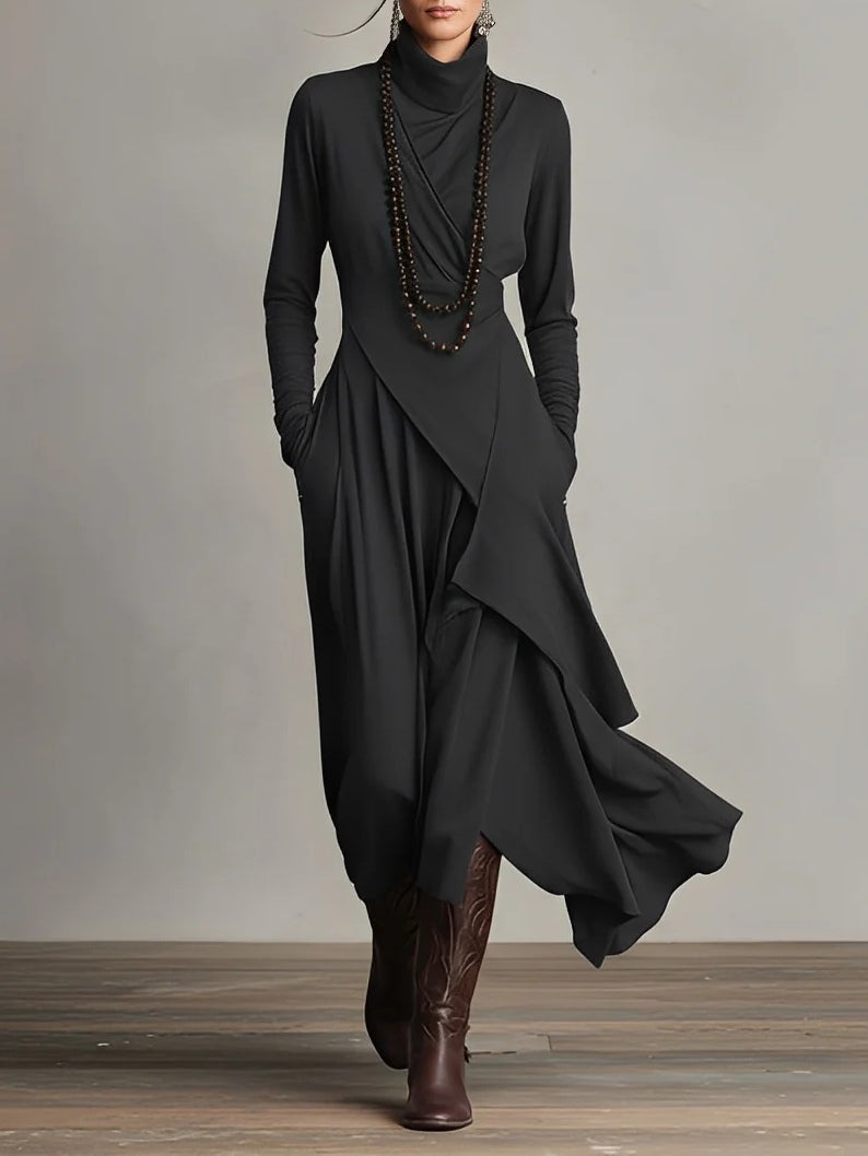 Classic elegant flowy maxi dress for women | Marilyn -7