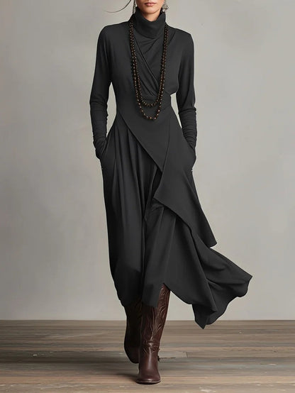 Classic elegant flowy maxi dress for women | Marilyn -7