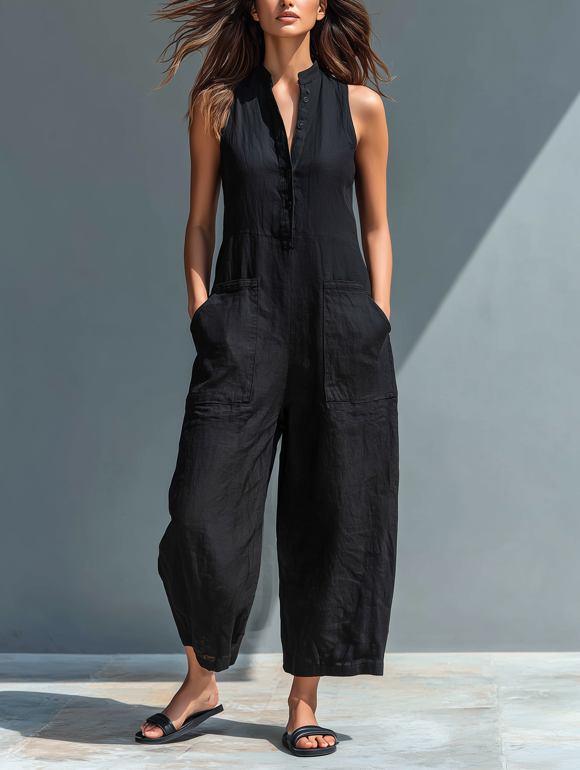 Elegant feminine relaxed jumpsuit for women -1
