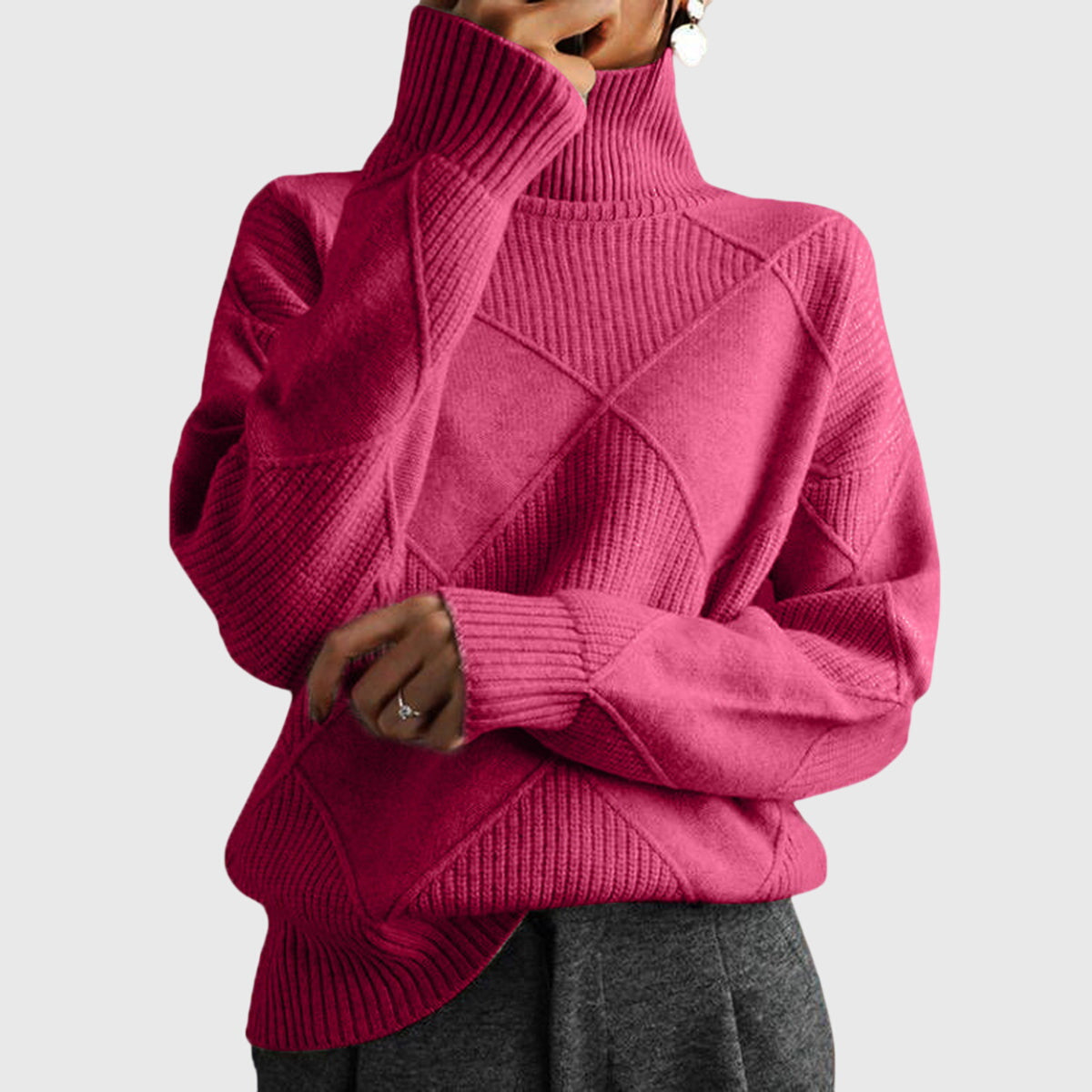 Soft cosy relaxed jumper for women | Lunelle -3