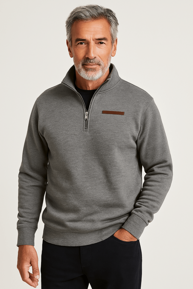 Classic soft relaxed jumper for men | Adrien -1