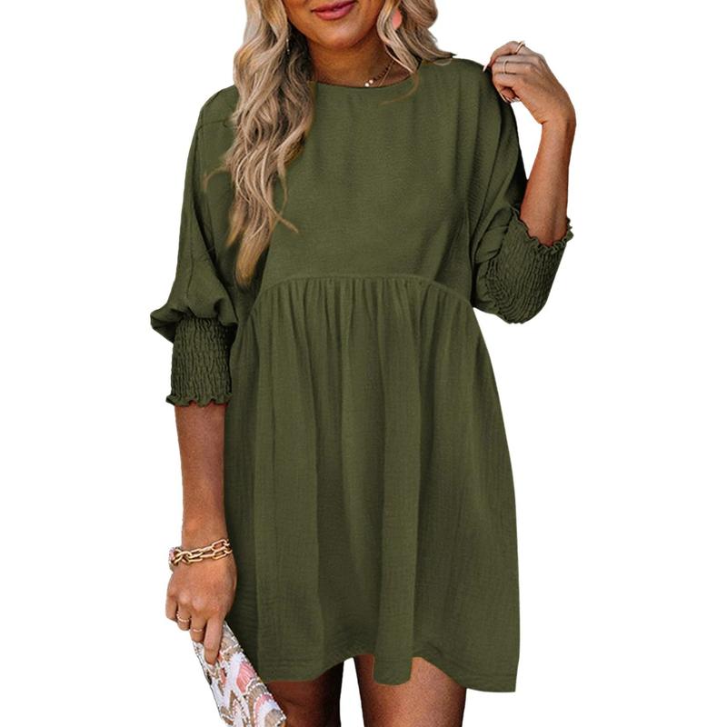 Classic elegant relaxed mini dress for women | MIRASOL -8