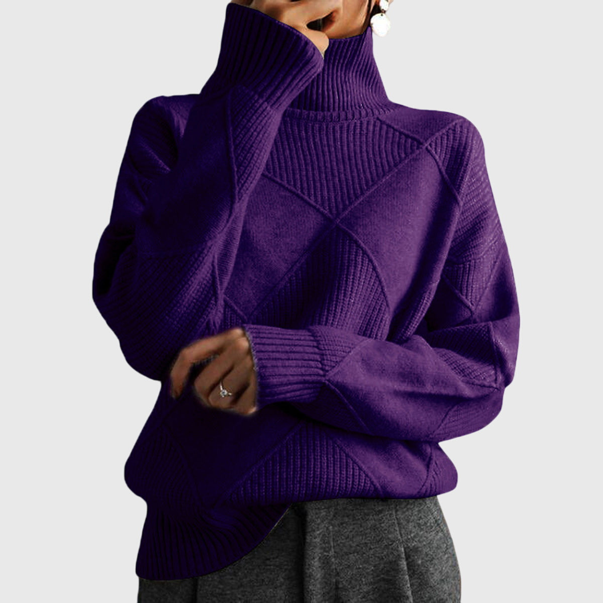 Soft cosy relaxed jumper for women | Lunelle -1