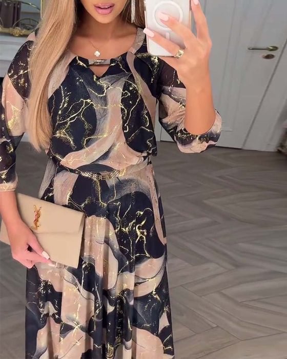 Classic flowy relaxed maxi dress for women | Chavelle -3