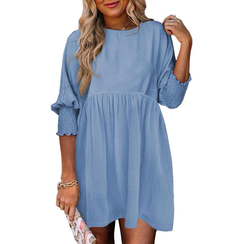Classic elegant relaxed mini dress for women | MIRASOL -10