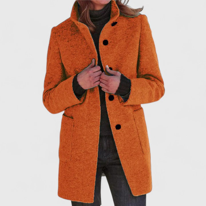 Classic tailored insulated coat for women | Loraviennea -10