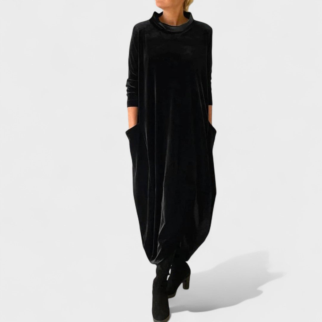 Elegant feminine everyday midi dress for women | Marisandra -5