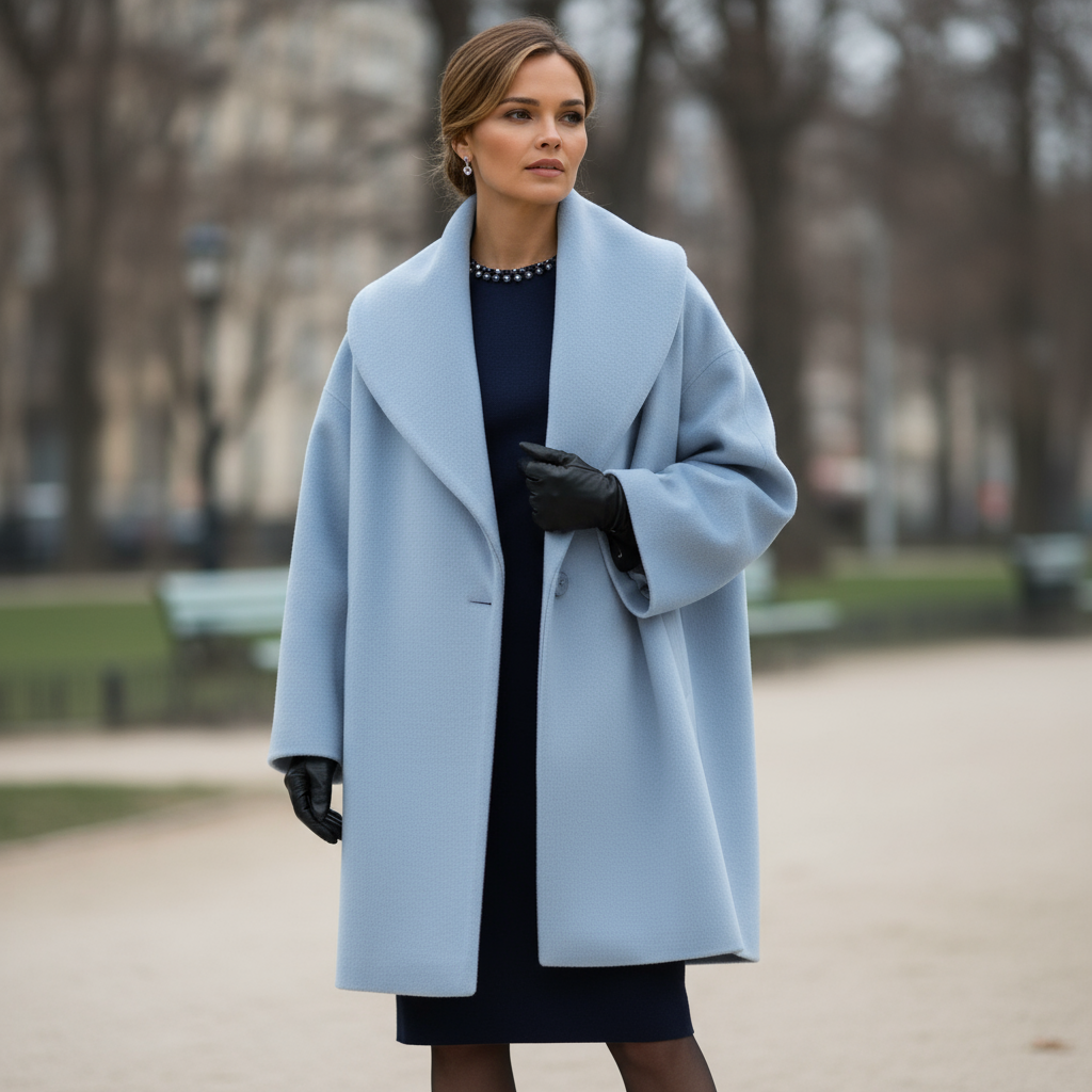 Classic warm tailored overcoat for women | Greymont -1