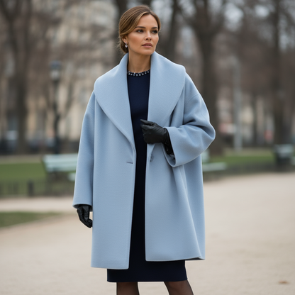 Classic warm tailored overcoat for women | Greymont -1