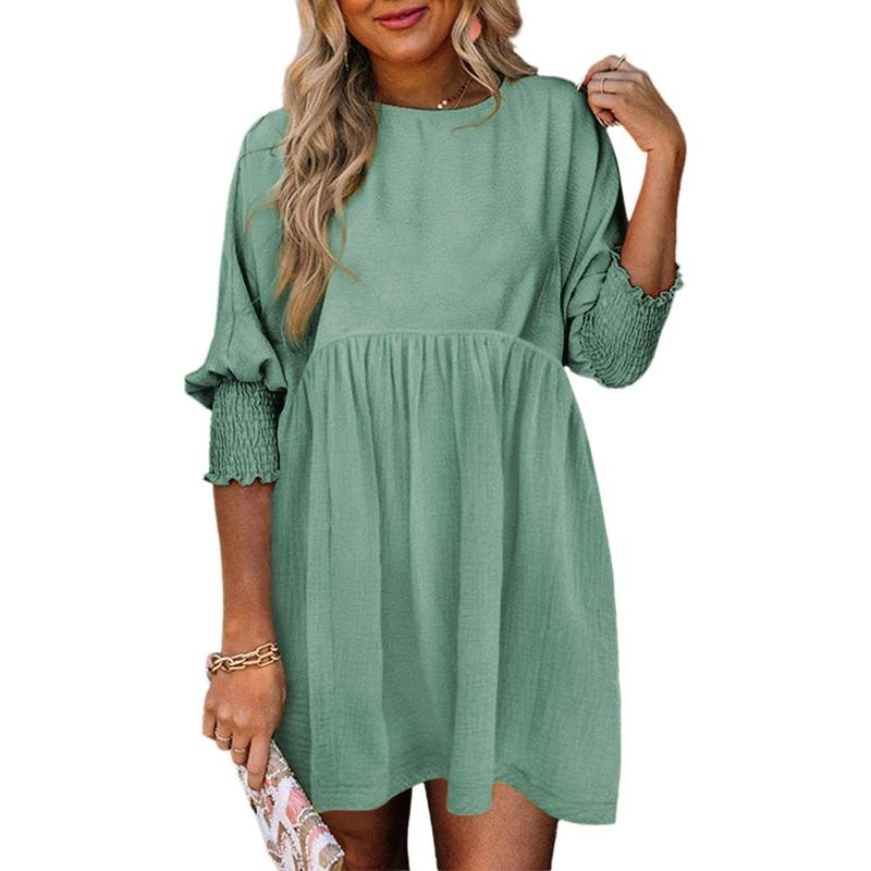 Classic elegant relaxed mini dress for women | MIRASOL -4