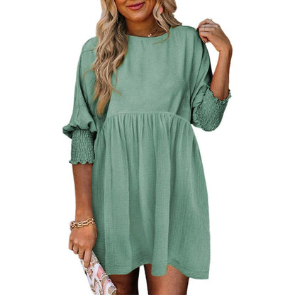 Classic elegant relaxed mini dress for women | MIRASOL -4