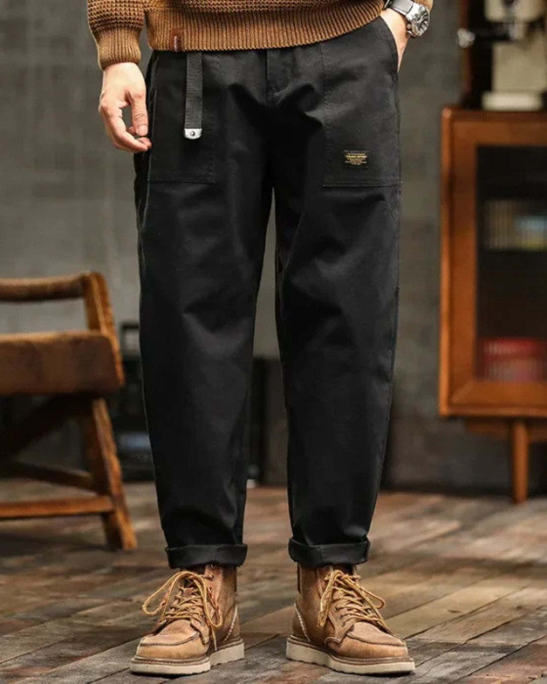 Utility everyday relaxed cargo trousers for men | Hudson -5
