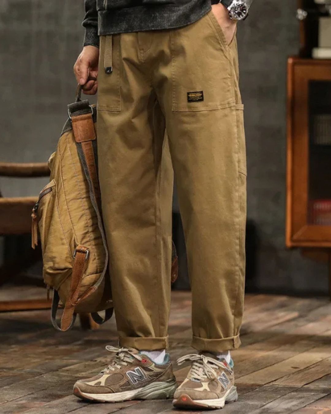Utility everyday relaxed cargo trousers for men | Hudson -3