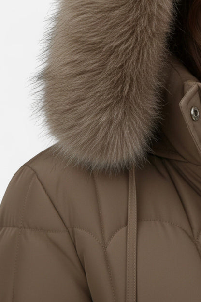 Warm lightweight quilted puffer jacket for women | Caurelle -5