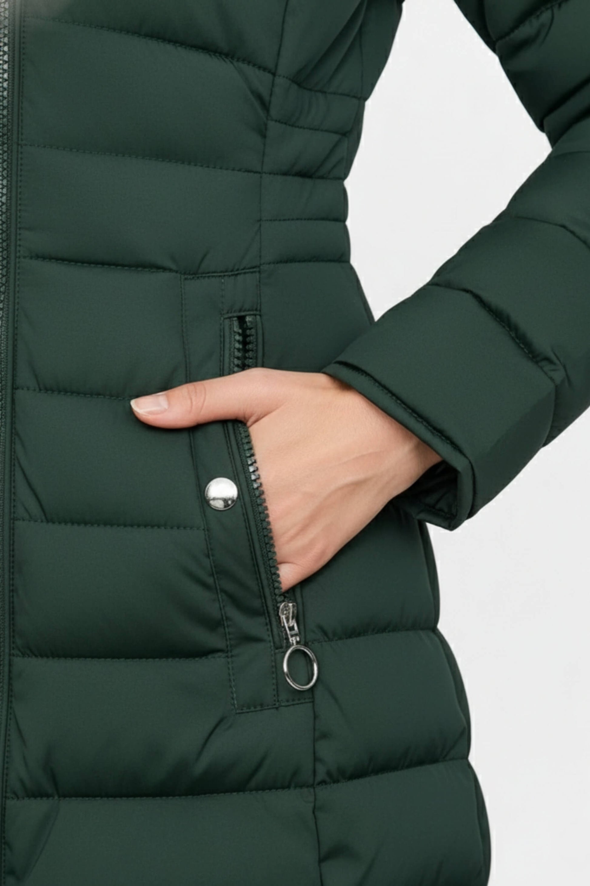 Warm lightweight quilted puffer jacket for women | Caurelle -5