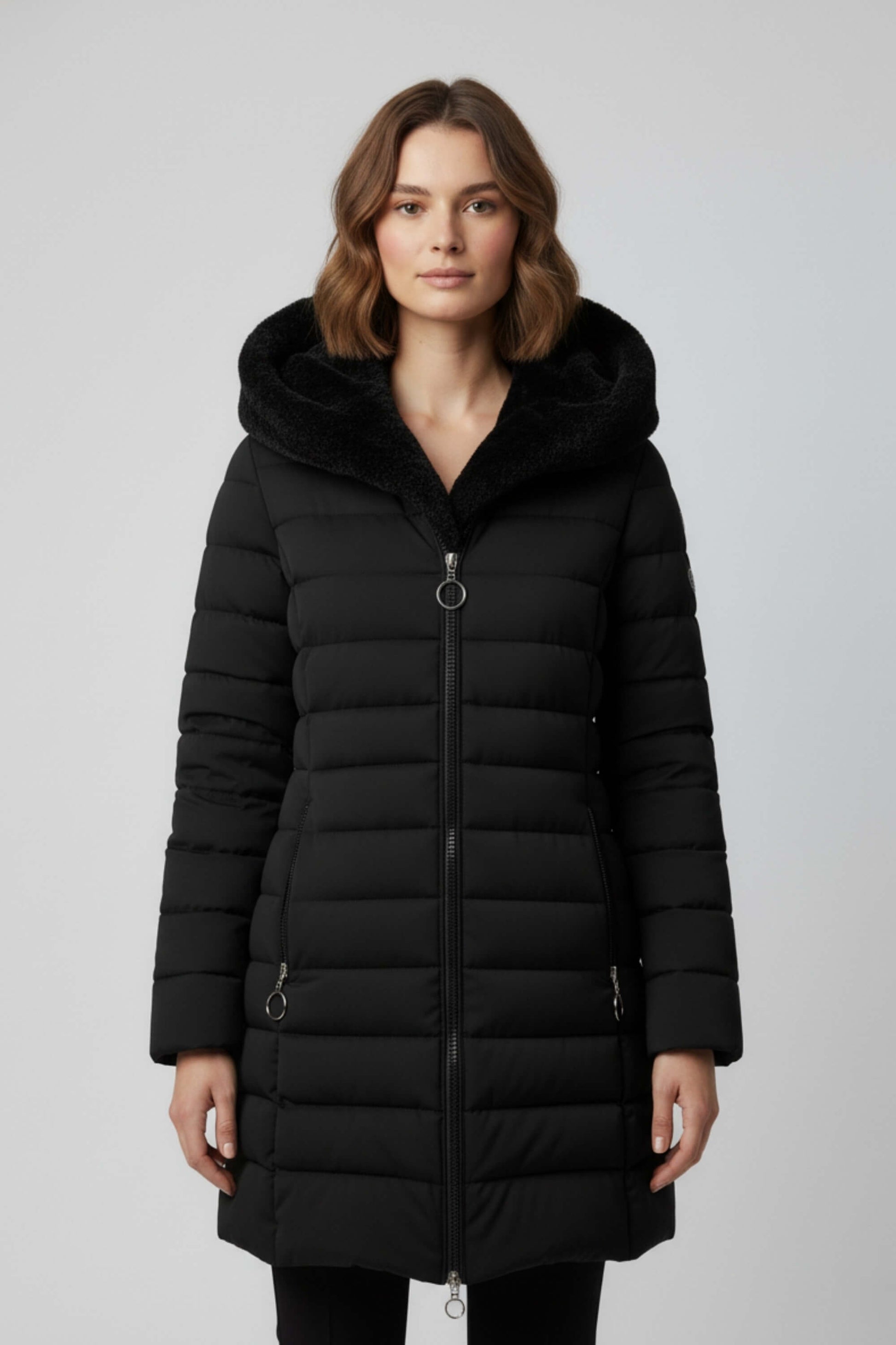 Warm lightweight quilted puffer jacket for women | Caurelle -1