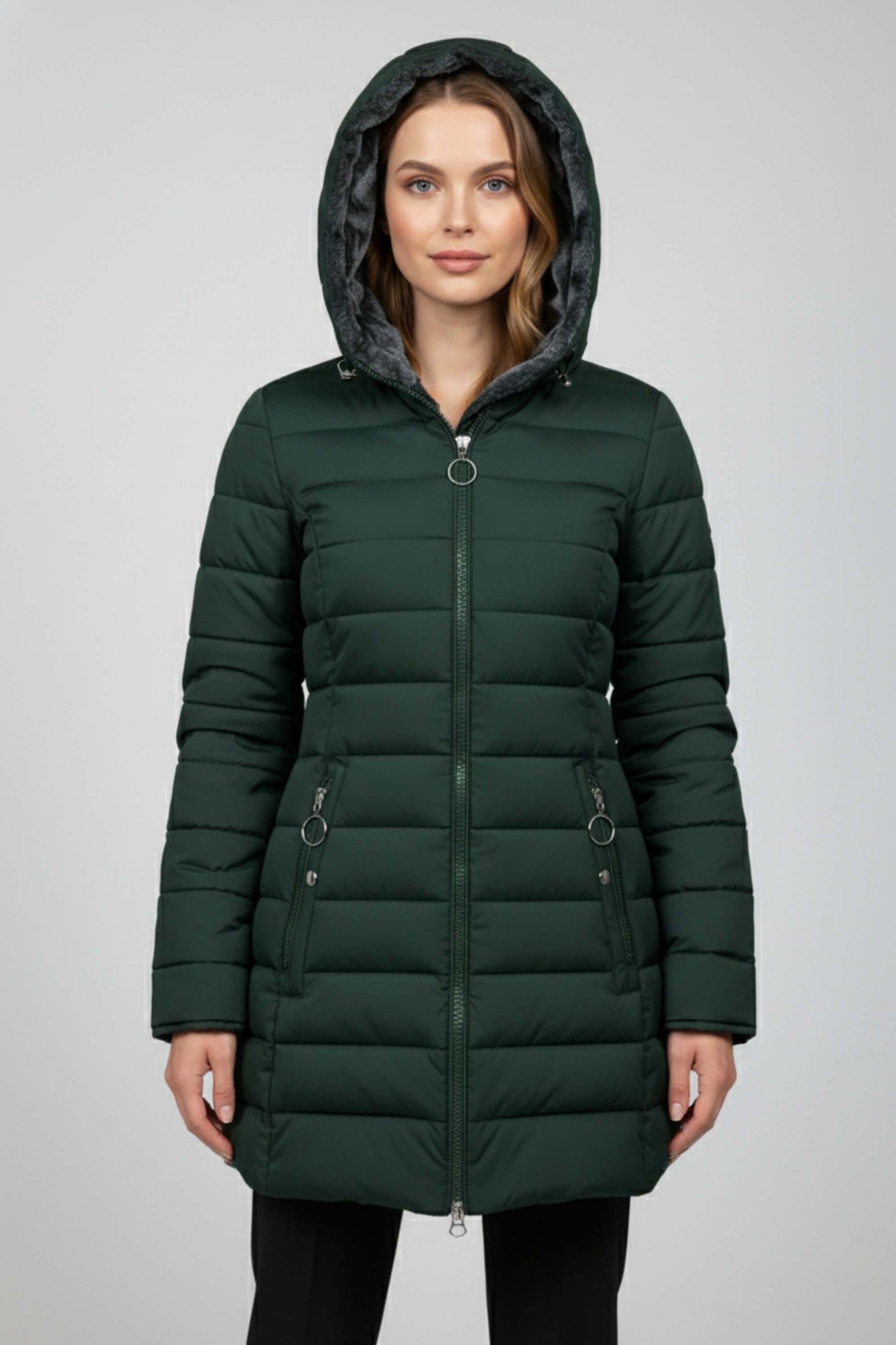 Warm lightweight quilted puffer jacket for women | Caurelle -4