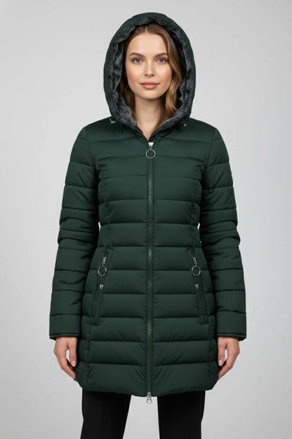 Warm lightweight quilted puffer jacket for women | Caurelle -4
