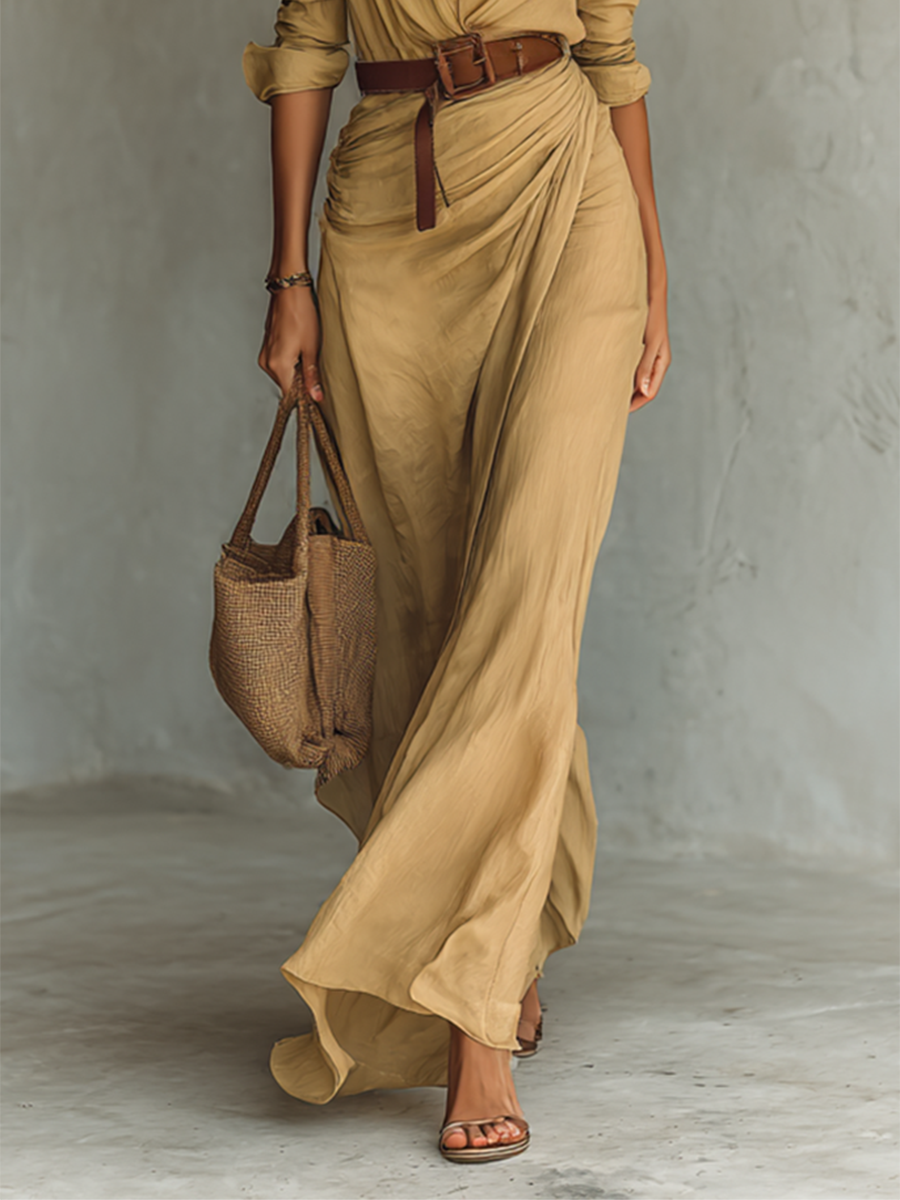 Classic everyday relaxed maxi dress for women -3