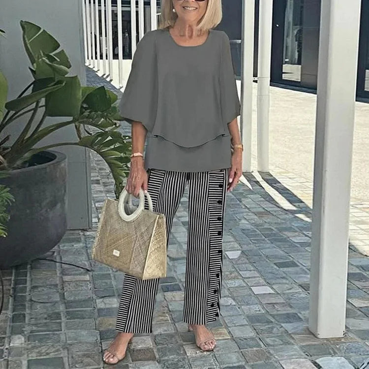 Classic matching relaxed co-ord set for women | Gwendelyn -8