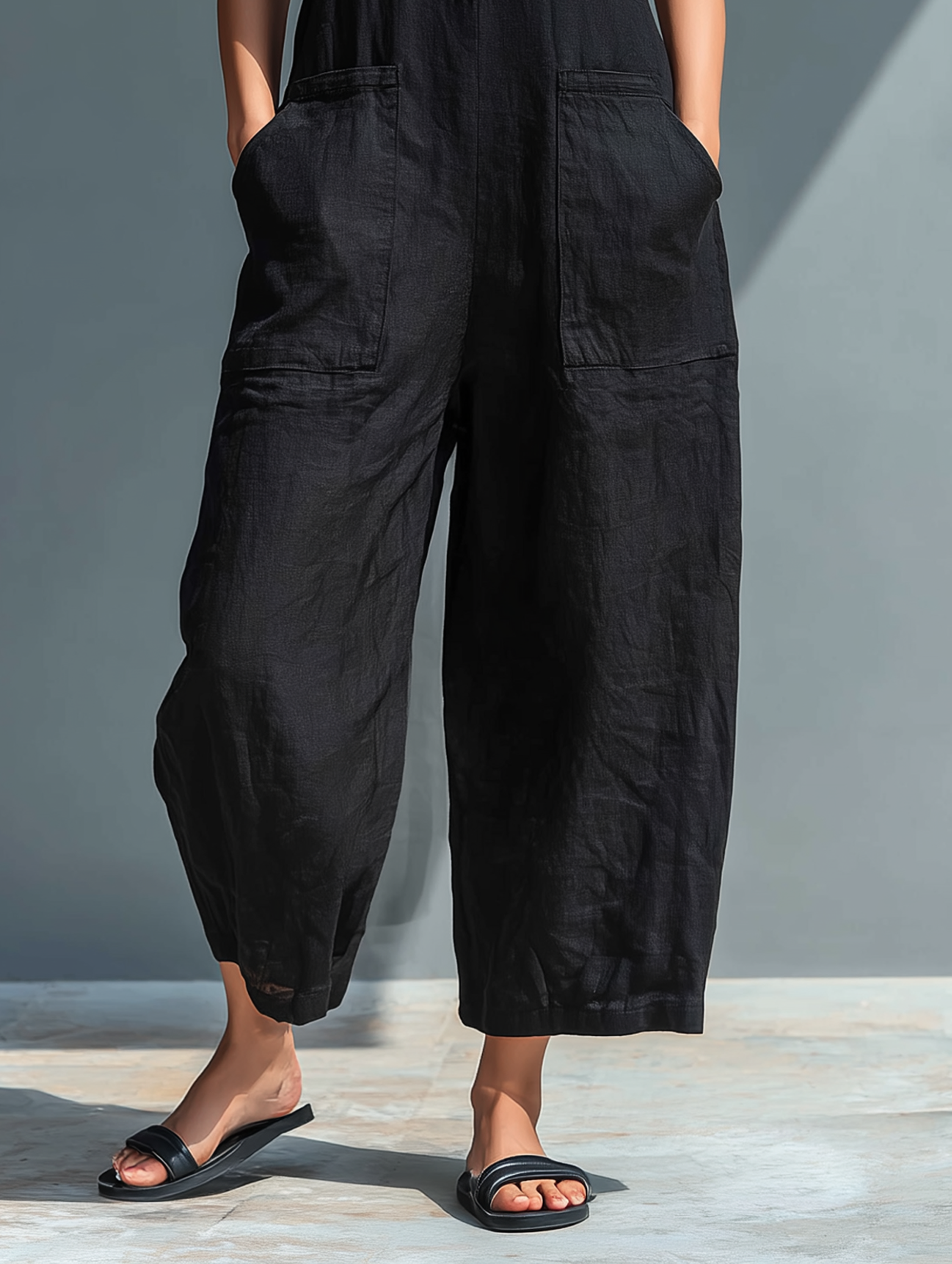 Elegant feminine relaxed jumpsuit for women -9