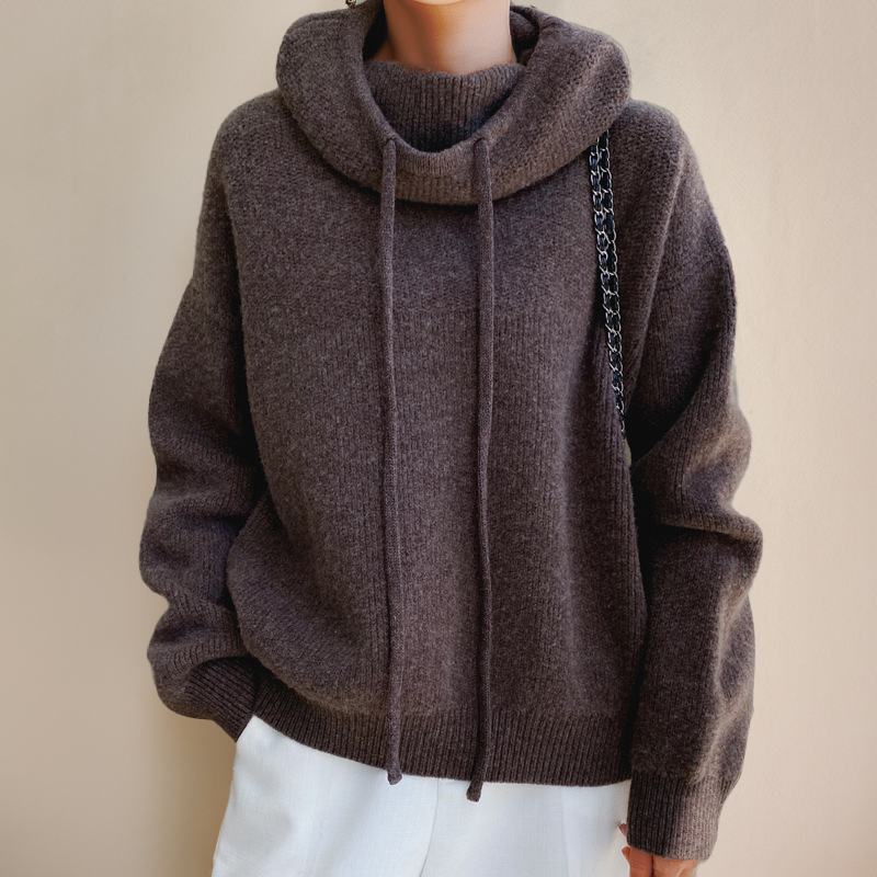 Classic relaxed knit jumper for women | Ysella -7