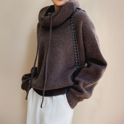 Classic relaxed knit jumper for women | Ysella -6