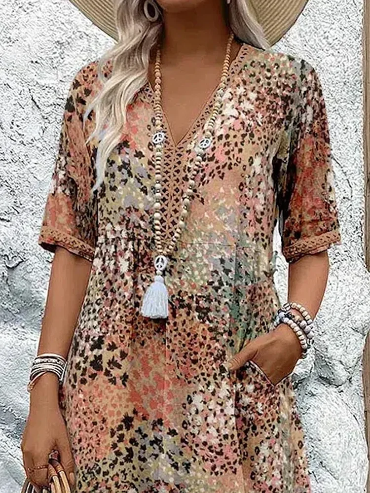 Classic elegant feminine midi dress for women | Andrea -7